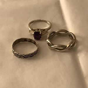 Lot 3 Sterling Silver Rings